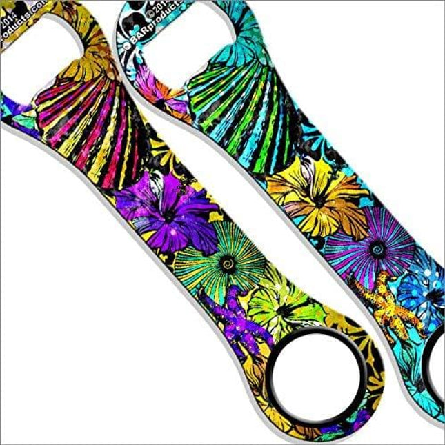 BarConic Dog Bone Bottle Opener - Colorful Sea Shells