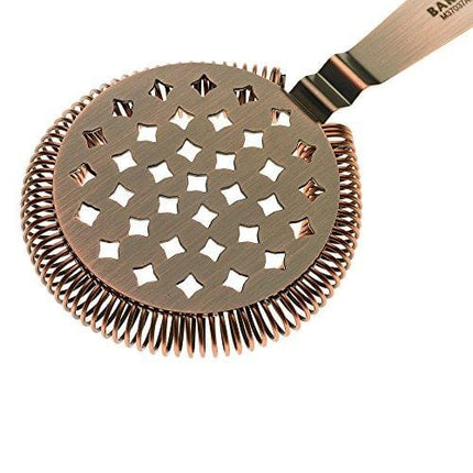 Barfly Classic Hawthorne Spring Bar Strainer, O/S, Antique Copper
