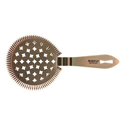 Barfly Classic Hawthorne Spring Bar Strainer, O/S, Antique Copper