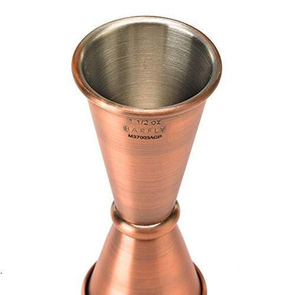 Barfly M37003ACP Japanese Style Jigger, 1 oz x 1-1/2 oz, Antique Copper