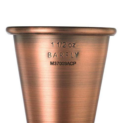 Barfly M37003ACP Japanese Style Jigger, 1 oz x 1-1/2 oz, Antique Copper