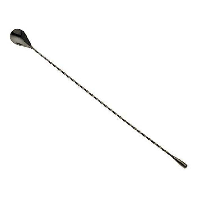 Barfly Bar Spoon, Teardrop End 15 3/4" (40.0 Cm), Gun Metal Black