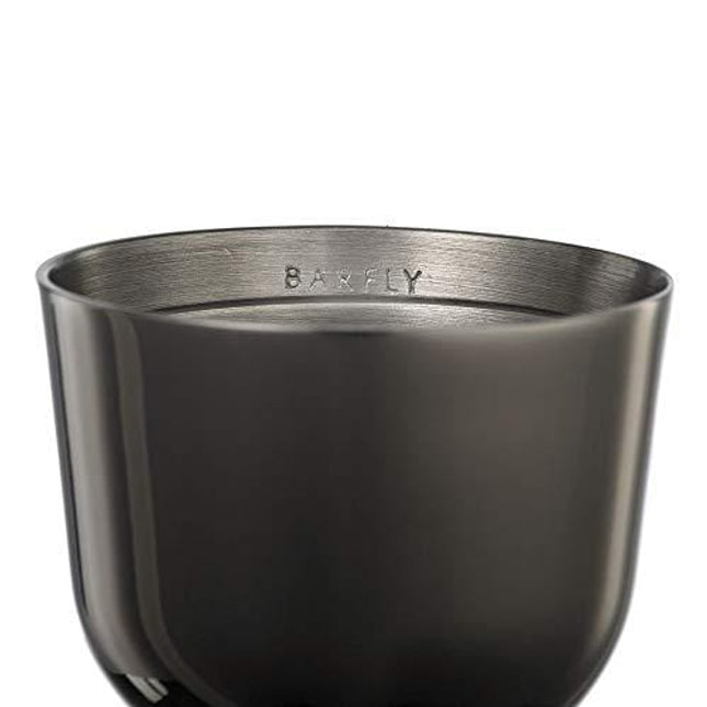 Barfly M37006BK Heavy-Duty Straight Rim Bell Jigger, 1 oz x 2 oz, Gun Metal Black
