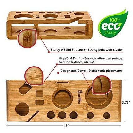 Black 23-Piece Bartender Kit Cocktail Shaker Set by BARILLIO: Stainless Steel Bar Tools With Sleek Bamboo Stand, Velvet Carry Bag & Recipes Booklet | Ultimate Drink Mixing Adventure