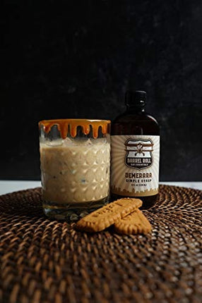 Barrel Roll Bar Essentials Cocktail Mixers - Demerara Cocktail Mix - All-Natural Demerara Drink Mix - USA Handcrafted Cocktail Syrups - Small Batch Cocktail Bitters with Real Cane Sugar - 2 x 8 Ounce