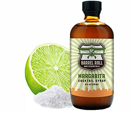 Barrel Roll Bar Essentials Cocktail Mixers - Margarita Cocktail Mix Kit - All-Natural Margarita Drink Mix & Citrus Margarita Salt Rimmer