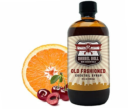 Barrel Roll Bar Essentials Cocktail Mixers - Old Fashioned Cocktail Kit - All-Natural Old Fashioned Drink Mix, Bourbon Cocktail Cherries & Maple Bacon Cocktail Rimmer