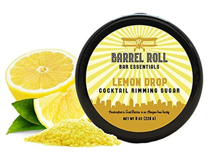 Barrel Roll Bar Essentials Cocktail Mixers - Whiskey Sour Cocktail Mix Kit - All Natural Whiskey Sour Drink Mix & Lemond Drop Sugar Rimmer