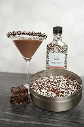 Barrel Roll Bar Essentials Cocktail Rimmer Sprinkles - Bartender Accessories, Finishing Sugar Garnish for Drinks, Glass Rimming Sugars - Natural Ingredients - Chocolate Sprinkle Confetti - 6 Ounce