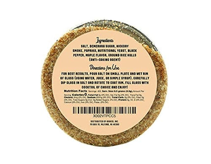 Barrel Roll Bar Essentials Cocktail Rimmers - Bartender Accessories, Finishing Salt Garnish for Drinks, Glass Rimming Salts & Sugars - Natural Ingredients - Maple Bacon Salt Flavor - 8 oz 452 Servings