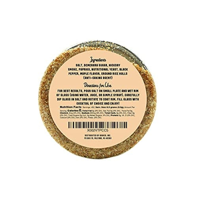Barrel Roll Bar Essentials Cocktail Rimmers - Bartender Accessories, Finishing Salt Garnish for Drinks, Glass Rimming Salts & Sugars - Natural Ingredients - Maple Bacon Salt Flavor - 8 oz 452 Servings