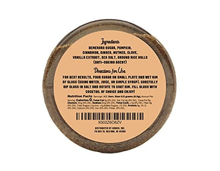 Barrel Roll Bar Essentials Fall Cocktail Rimmers - Bartender Accessories, Finishing Sugar Garnish for Drinks, Glass Rimming Salts & Sugars - Natural Ingredients - Pumpkin Spice Sugar - 8 oz, 452 Servings