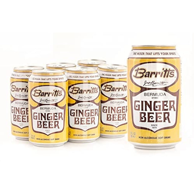 Barritt's Original Ginger Beer, Non-Alcoholic Soda Cocktail Mixer, 12 fl oz Cans, 12 Pack