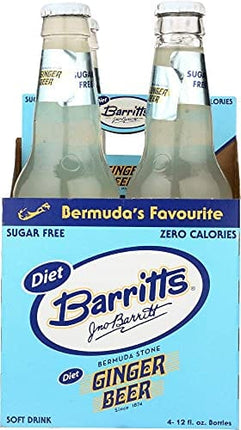 Barritts Soda 4pk Diet Ginger Beer