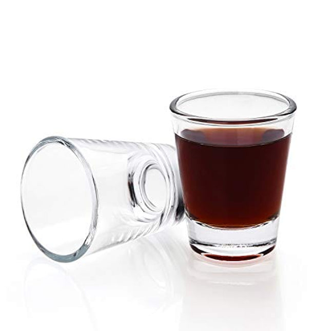 BCnmviku 1.5 oz Shot Glasses Sets with Heavy Base, Clear Shot Glass (2 Pack)