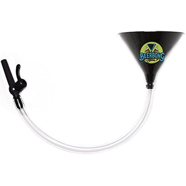 Premier Beer Bong Funnel - With Valve - No Kink Tubing, Food Grade, You Pick From 7 Colors! Tailgating, Parties, Spring Break, (Black)