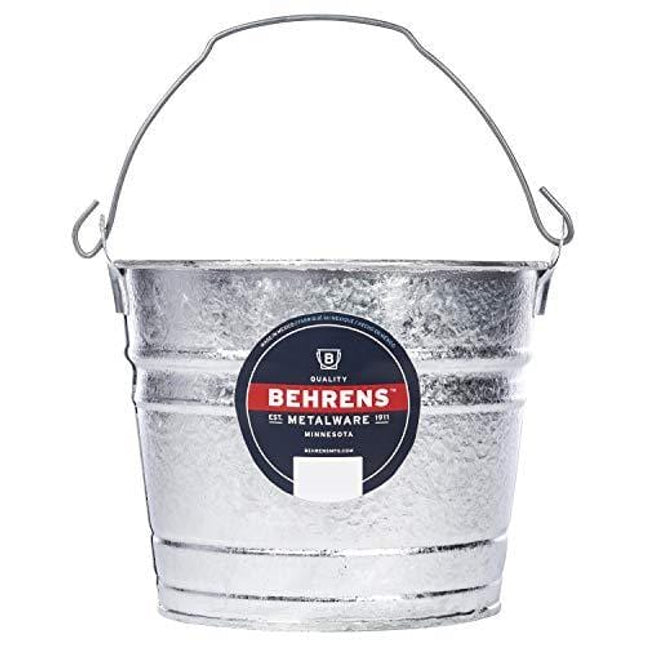 Behrens 1205 Hot-Dipped Galvanized Steel Utility Pail, 5-Quart, Silver