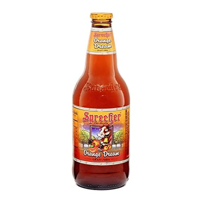 Sprecher Orange Dream Soda - 16 oz (12 Glass Bottles) 24 Pack