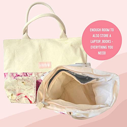 BB Bevvy Bags Wine Purse - Beach Bag, Wine Bottle Tote, Bottle Carriers, Handbag, Purse Dispenser, Insulated Compartment, a Gift Ideas For Friends and Family, Beige, Medium
