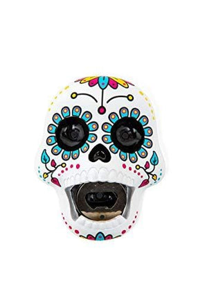 BigMouth Inc. Sugar Skull Bottle Opener – Hilarious Wall Mounted Bottle Opener, Fun Home Bar Accessories – Makes a Great Gift Idea