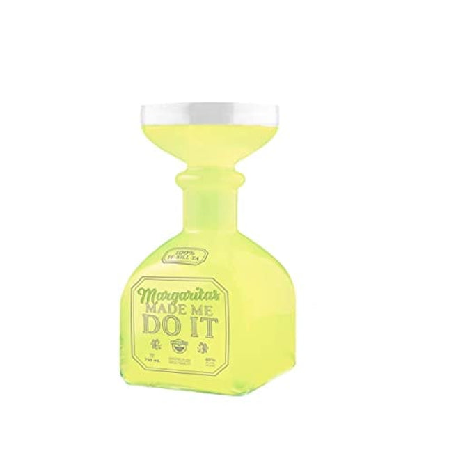 BigMouth Margarita Bottle Glass – Hilarious Glass Holds up to 32 Oz – Glass Shaped Like A Tequila Bottle, Reads, “Margaritas Made Me Do It”, Make a Great Gift for Margarita Lovers, clear (BMWG-0025)