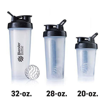 BlenderBottle Classic Loop Top Shaker Bottle, 20oz, Black