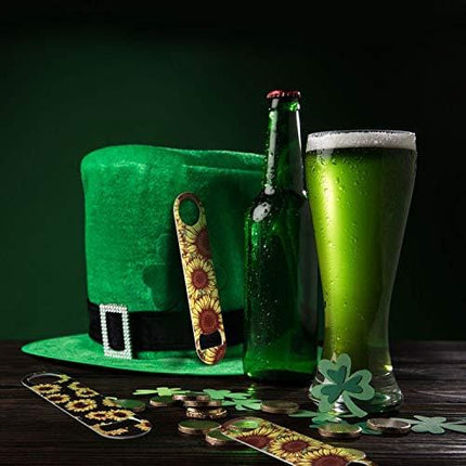 4 Pieces flat bottle openers Sunflowers Stainless Steel Bottle Opener Beer Bottle Opener bar key for bartenders,Home Kitchen, Bar or Restaurant 2 Styles