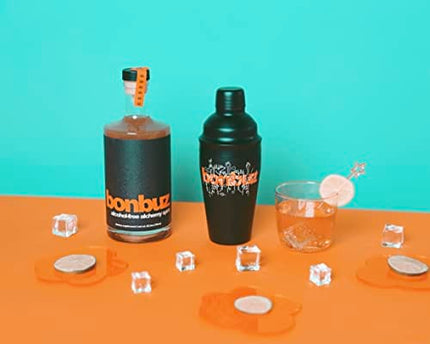 bonbuz alcohol-free alchemy spirit - 750ml (25.3 fl oz) - Non-Alcoholic Spirits, Low Calorie, Keto, Gluten Free, Sugar Free Supplement Liquor Replacement (OG + Cocktail Shaker)