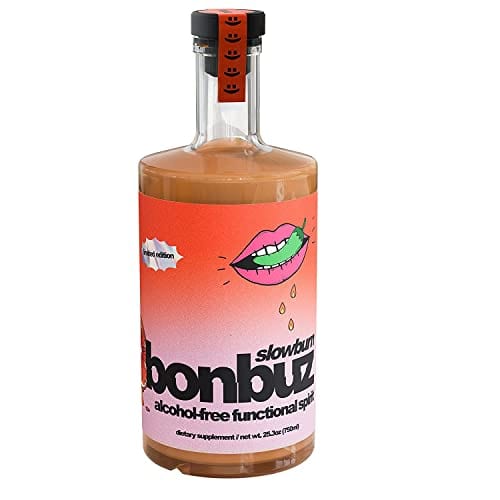 Slowburn by bonbuz alcohol-free alchemy spirit - 750ml (25.3 fl oz) - Spicy Non-Alcoholic Spirits, Low Calorie, Keto, Gluten Free, Sugar Free Dietary Liquor Replacement