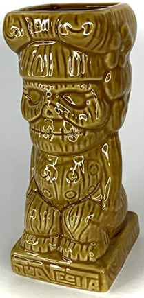 BonCera, Tiki Mug Cup - Stoneware Handmade Polynesian Design. Vintage Aloha Hawaiian Creative Designs. 14oz #TM-07