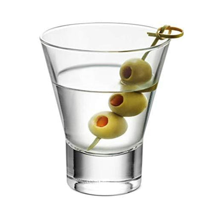 Bormioli Rocco 6-Pack YPSILON Cocktail Glasses set - 8.5 Ounce, Bar Glass, Stemless Martini Glasses for All Alcoholic Beverages like Margarita, Manhattans, Bourbon, Vodka, Gin, Lead-Free Whiskey Glass