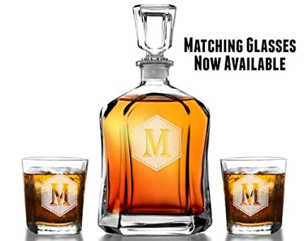 Bormioli Rocco Capitol Decanter 23.75 Oz - Engraved Monogram Personalized