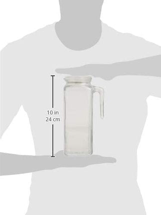 Bormioli Rocco Glass Frigoverre Jug with Airtight Lid 33.75oz, Set of 1, Frosted