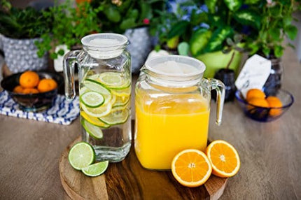 Bormioli Rocco Glass Frigoverre Jug with Airtight Lid 33.75oz, Set of 1, Frosted