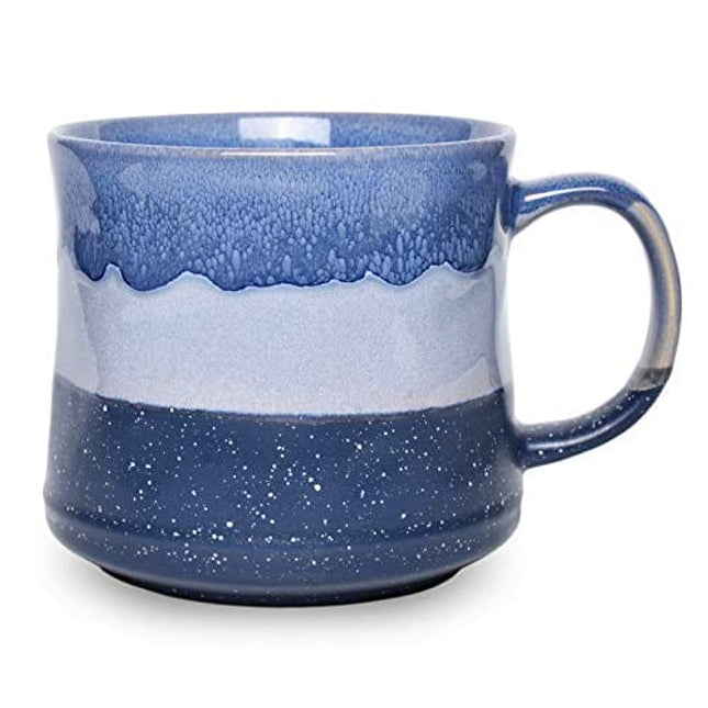 Bosmarlin Large Ceramic Coffee Mug, Big Tea Cup for Office and Home, 21 Oz, Dishwasher and Microwave Safe, 1 PCS… (Blue)