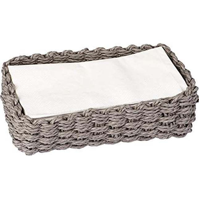 Boston International Guest Towel/Buffet Napkin Caddy Tray, Grey