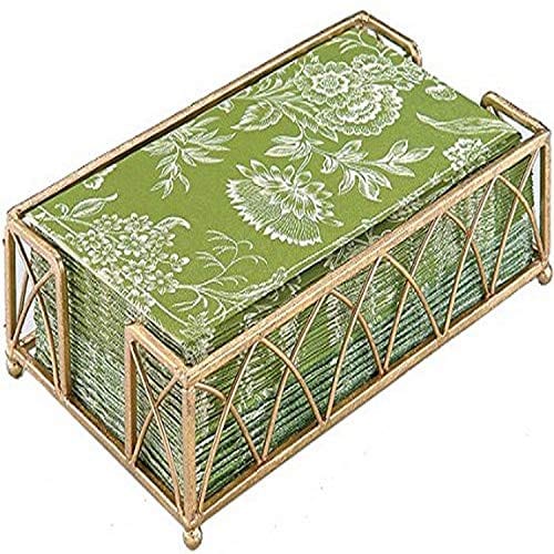 Boston International - BID176 Boston International Arch Design Guest Towel Napkin Holder Caddy, 9 x 5.25-Inches, Matte Gold