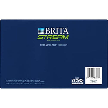 Brita Stream Cascade Water Filter Pitcher, Bordeaux, Large 12 Cup, 1 Count