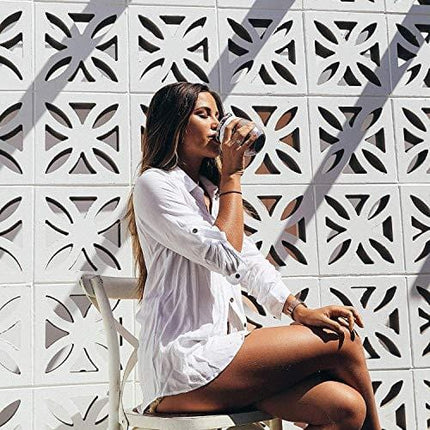 BrüMate Uncork'd XL 14oz Wine Glass Tumbler With Splash-proof Lid - Made With Vacuum Insulated Stainless Steel (Charcoal)