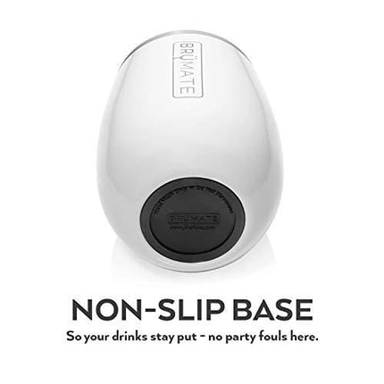 BrüMate Uncork'd XL 14oz Wine Glass Tumbler With Splash-proof Lid - Made With Vacuum Insulated Stainless Steel (Charcoal)