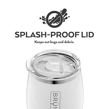 BrüMate Uncork'd XL 14oz Wine Glass Tumbler With Splash-proof Lid - Made With Vacuum Insulated Stainless Steel (Charcoal)