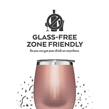 BrüMate Uncork'd XL 14oz Wine Glass Tumbler With Splash-proof Lid - Made With Vacuum Insulated Stainless Steel (Charcoal)