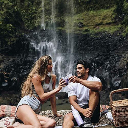 BrüMate Uncork'd XL 14oz Wine Glass Tumbler With Splash-proof Lid - Made With Vacuum Insulated Stainless Steel (Charcoal)