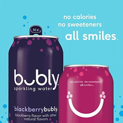 bubly Sparkling Water, Lime, 12 fl oz (pack of 18 cans)