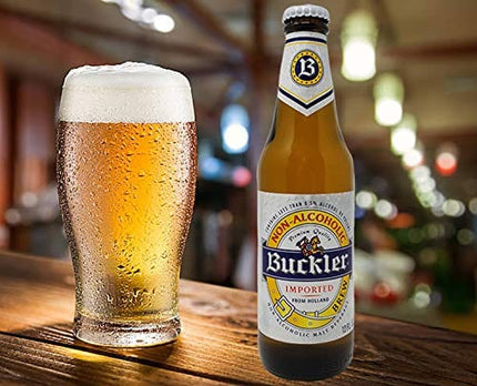 Buckler Non-Alcoholic Beer, Imported From Holland, 12 fl oz (12 Glass Bottles)