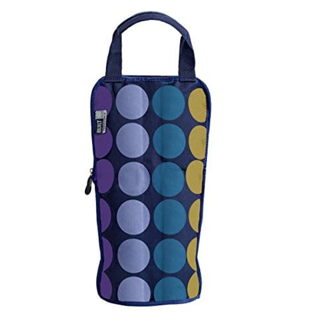 BUILT NY IceTec Freezable Wine and Champagne Chiller Bag, 1 Bottle, Plum Dot