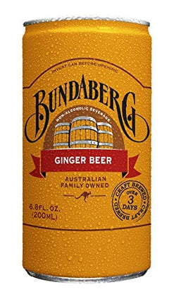 Bundaberg Ginger Beer, 6.8 fl oz Cans, (24 Pack)