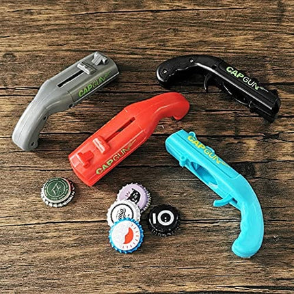 Cap Gun Bottle Opener ABS Plastic Launcher Shooter Bottle Opener Shoots Over 5 Meters for Creative Drinking Game,Family Party,Bar,Outdoor party