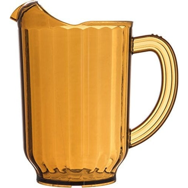 Carlisle 554013 estaurant Water / Beer Pitcher, 60 oz, Amber
