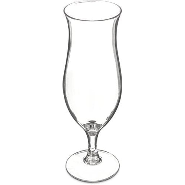 Carlisle FoodService Products Alibi Plastic Shatter Resistant Hurricane Glass, 16 Ounces, Clear (Pack of 24)